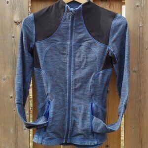 Lululemon Forme Jacket Women's Size 4 Heathered Full Zip Reversible